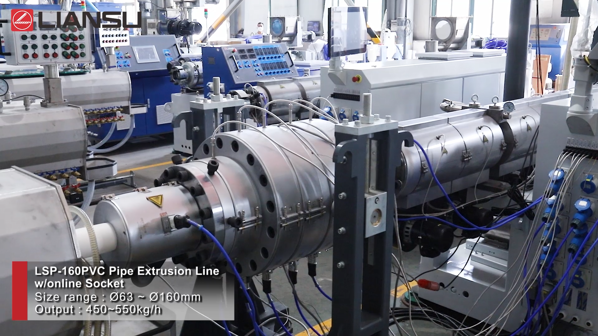 LSP-160PVC Pipe Extrusion Line w/online Socket
