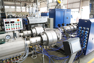LSDP-110 PVC Dual Pipe Extrusion Line with online Socket